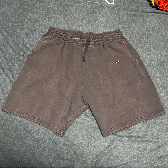 Supreme Washed Black sweatshorts Size XL.